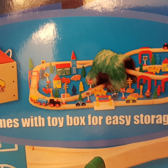 Mountain Railway Set 102 Wooden Pieces New in Original pack/TOYBOX by. Life Tree - Picture 12 of 12